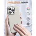 thumbnail image 2 of KOMI Designed for iPhone 16 Pro Max Case,Shockproof Liquid Silicone Protective Phone Case with Soft Anti-Scratch Microfiber Lining Ultra Slim Drop Protection Phone Cover 6.9 inch Stone, 2 of 5