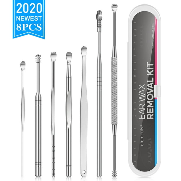 8pcs Ear Wax Removal Kit Multifunctional Ear Cleansing Tool with a