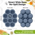 thumbnail image 2 of Contenedor de Almacenamiento de Alimentos KeaBabies de Silicona con 10 Compartimentos de 60 ml, 2 of 9