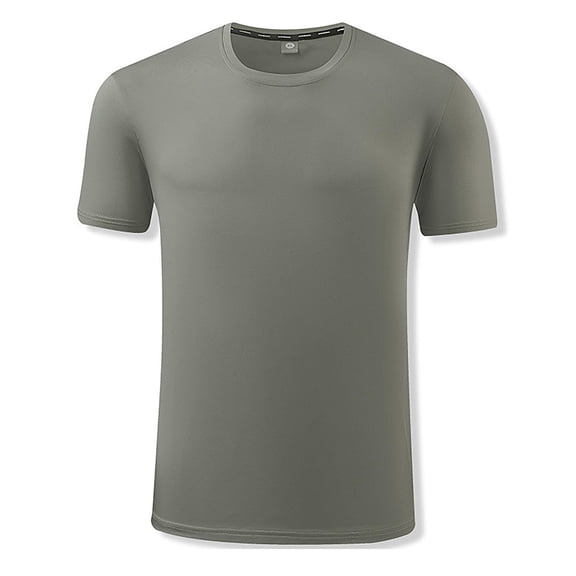 Vedolay Men Shirt Men's Heavyweight Cotton Short Sleeve Crew Neck T-Shirt,Gray 5XL