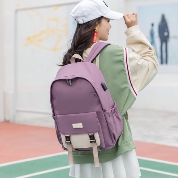 Backpack Large Size School Bag For Middle School Students,Sky Blue
