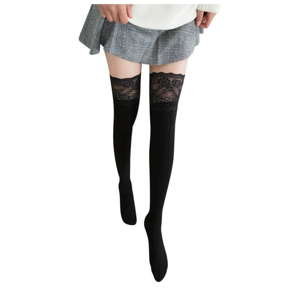 Compression Stockings for Women – Knee High Support for Varicose Veins Relief Girls Ladies Women Keep Warm Thigh High Over The Knee Socks Long Cotton Stockings Knit Warm Stockings