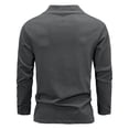 thumbnail image 6 of KyCheLot Men's Cotton Undershirt Long Sleeve Ruched Collar Pullover Pocket Soft Plus Size Tshirts, 6 of 7