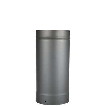6" Diameter x 24" Long Single Wall Black Stove Pipe
