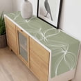 thumbnail image 4 of Sage Green Table Runner - 90 Inch Long, Kitchen Dining Table Runner Dresser Scarves, Minimalist Abstract Modern White Art Farmhouse Decor for Coffee Tables Wedding Party Banquet, 4 of 8