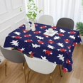 thumbnail image 4 of SKYSONIC 54"X54" Square Tablecloth with Christmas Red Navy Holiday Prints, Anti-Wrinkle and Smooth Table Cloth for Kitchen/Home Wedding Decoration, 4 of 7