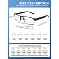 thumbnail image 4 of Joopin Metal Rectangula Full Frame Readers Glases 1.00, Lightweight Readers for Women Men, 4 of 9
