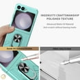 thumbnail image 5 of Allytechgroup Galaxy Z Flip 6 Magnetic Case, Compatible with Car Mount Shockproof Ring Holder Anti-Scratch Bumper Slim Hard PC Cover Phone Case for Samsung Galaxy Z Flip6, Skyblue, 5 of 11