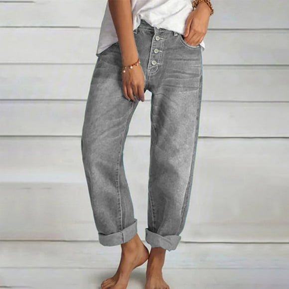 Soki Straight Leg Jeans for Women High Waisted Trendy Slim Classic Stretchy Denim Work Trouser Jeans with Pockets