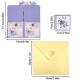 thumbnail image 3 of EGNMCR Home Decor, Room Decor, Wall Decor Flower Greeting Card With Envelopes Premiums Thank You Note Card For Birthday Paper greeting cards, 3 of 6