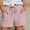Pink, variant on Summer Rollbacks POROPL Women Shorts Summer Elastic Waist Stretch Casual Shorts with Pockets