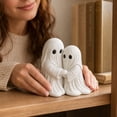 thumbnail image 6 of Halloween Ghost Figurine Ghost Statue, Spooky Sculpture Decoration, Halloween Creative Ornaments with Funny Face Expression for Fall Home Fireplace Garden Indoor Kitchen Party Porch, 3.54x3.93in, 6 of 9