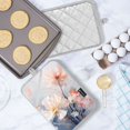 thumbnail image 5 of ALAZA Flowers Pattern Pot Holders Set of 2 Heat Resistant Kitchen Oven Mitts, 5 of 7