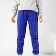 thumbnail image 2 of fatyb Sweatpants Boys Girls Fleece Lined Cotton Jogger Pants Kids Warm Pocket Joggers with Drawstring, 2 of 5