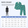 thumbnail image 4 of Salouo Starfish and Shell Print Button-Front Long Sleeve Pajama Set for Men, Soft 2Pjs Men's Long Sleeve Sleepwear-X-Large, 4 of 7