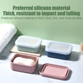 thumbnail image 4 of Solid Shampoo Bar Holder, Large Leakproof Travel Soap Case, Silicone Soap Box with Draining Layer for Camping Gym (C), 4 of 6