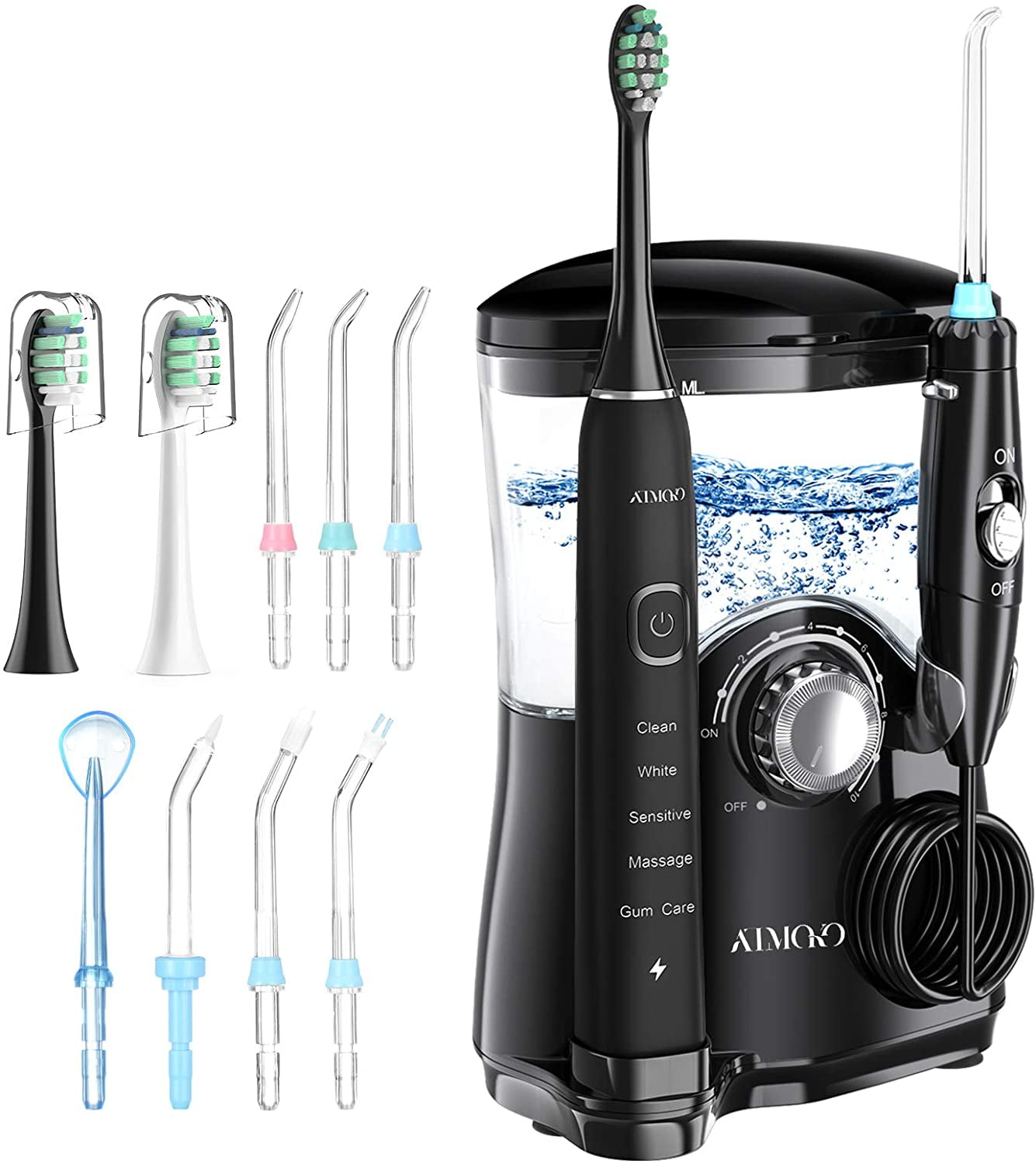 600ml Dental Water Flosser and Electric Toothbrush with 7