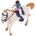 thumbnail image 2 of Miangastore Farm Horse Rider Figurine Creative Barn Playset Miniature Toy Model Cowboy Riding Ornament Plastic Horse Figure Home Decor, 2 of 8