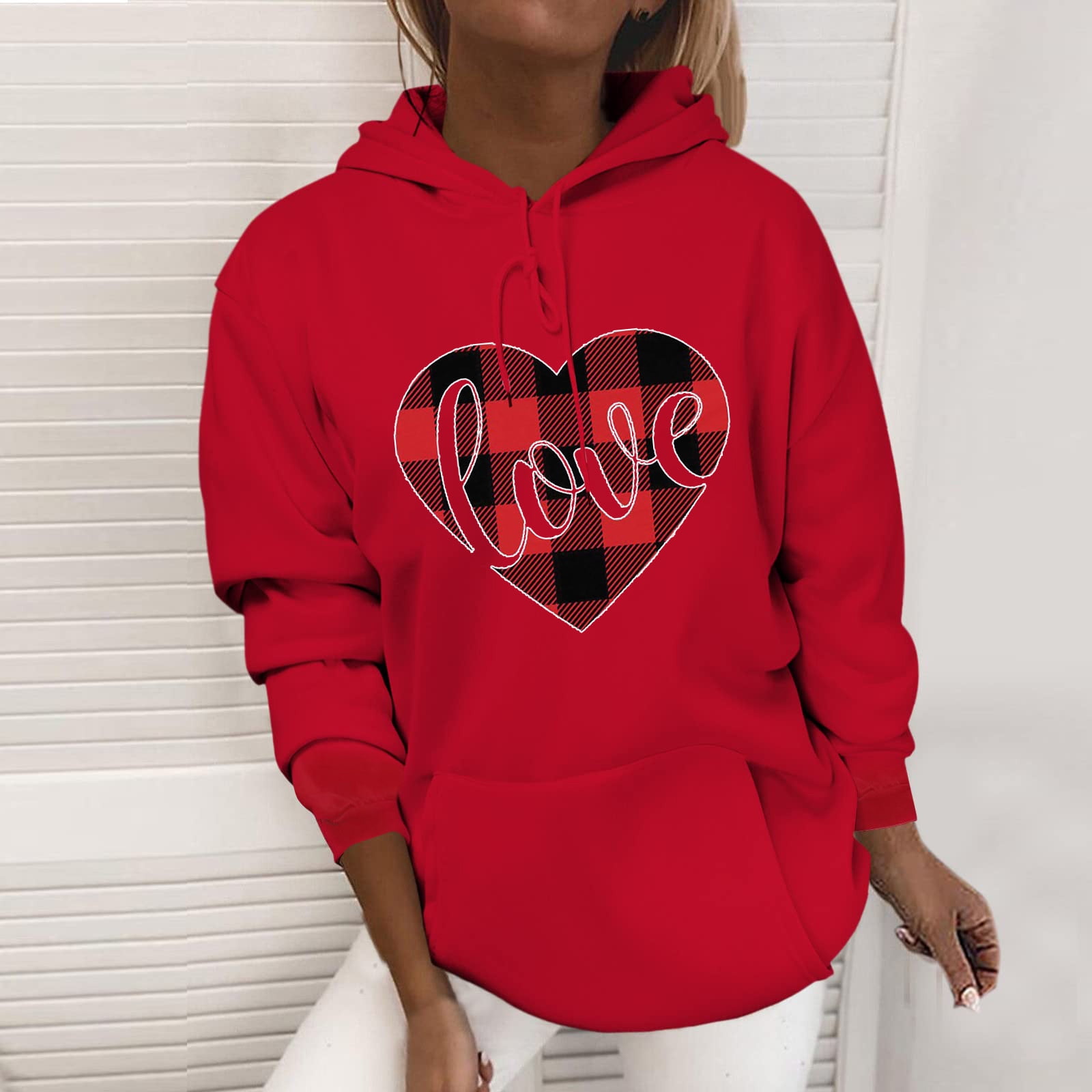 HAPIMO Savings Valentine's Day Sweatshirts for Women Long Sleeve