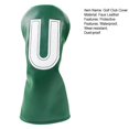 thumbnail image 2 of CSChome Housse de Golf en Cuir Faux Cuir Housse de Tête de Club de Golf Style Britannique Vert Imperméable Résistant à l'Usure Protection de Tête Accessoires de Club de Golf, 2 of 7
