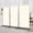 Beige, variant on Indoor Room Divider, Portable Office Divider, Convenient Movable (4-Panel), Folding Partition Privacy Screen for Bedroom,Dining Room, Study,136" W x 19.7" D x 71.3" H, Black