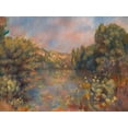 thumbnail image 2 of Renoir, Pierre-Auguste  32x25 White Modern Wood Framed Museum Art Print Titled - Lakeside Landscape, 2 of 4