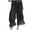 Black, variant on Long Bloomer Pants for Women Mid Rise Soft Pajama Pants Lace Lounge Pettipants Ruffle Cute Pj Bottoms Boho Beach Clothes,S,Black