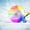 White, variant on Rechargeable Desktop Circulator Fan with RGB Marquee Lighting, 2-in-1 Personal Table Fan and Colorful Night Light, USB Powered Small Cooling Blower for Gaming Setups, Dorms and Bedside, 1-Pack