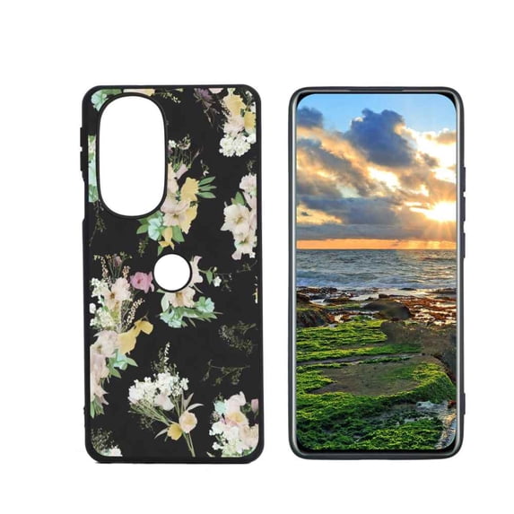 Compatible with Motorola Edge 30 Pro Phone Case, Floral 113 Case Men Women, Flexible Silicone Shockproof Case for Motorola Edge 30 Pro