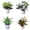 Green*1+Green*1+Green*1+Green*1, variant on Artificial flowers,Fresh Artificial With White Vase Small Artificial Tree For Desktop Decor For Home And Indoor Decorations