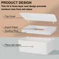 thumbnail image 3 of Taihexin Wipes Dispenser, Refillable Baby Wipes Container with Sealing Design Lid, Wet Wipes Storage Box, Keeps Wipes Fresh, One-Handed Operation, Non-Slip, Wet Tissue Box(White), 3 of 9