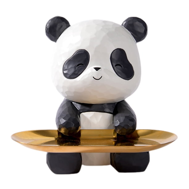 Bandeja Almacenamiento Llaves Panda Placa Resina para Del Sala Estar (Panda Lindo)