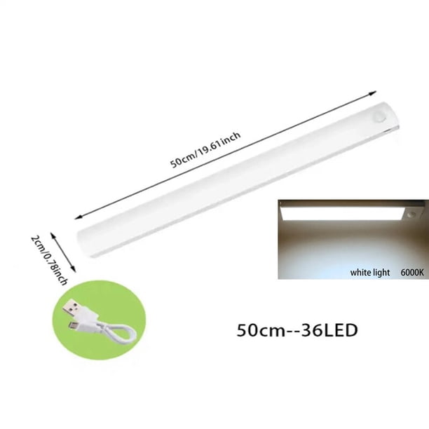 Lámpara LED con Sensor de movimiento PIR, luz nocturna regulable, recargable, para escaleras, armario, habitación, pasillo, tubo, barra, Bombilla detectora