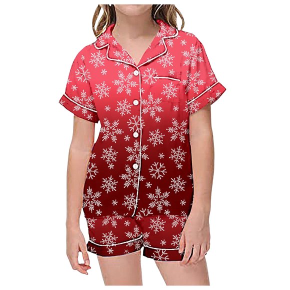Dormeuses pour Petites Filles 9 Mois Bébé Fille Tout-Petits Mode pour Filles Lapin Tout-Petit Tenue d'Intérieur d'Été pour Enfant Garçons T-Shirt à Manches Courtes Imprimé Short Ensembles Rouge 6-7 Ans
