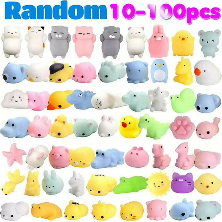 100 PCS Mochi Squishy Toys Kawaii Squishies Stress Relief Toys Pack for  Kids Boy