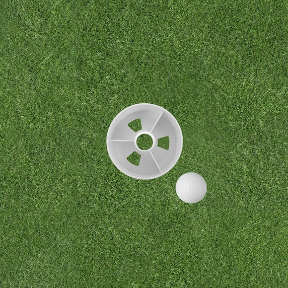 Phenofice 2Pcs Portable White Plastic Golf Hole Cups for Putting Practice Golfing Equipment