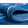 thumbnail image 5 of Unique Loom 3146474 7 x 10 ft. Geometric Trellis Frieze Rectangular Rug, Navy Blue, 5 of 5