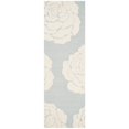thumbnail image 2 of Safavieh Cambridge Collection CAM782G Handmade Moroccan Geometric Grey and Ivory Premium Wool Round Area Rug (6' Diameter), 2 of 10