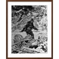 thumbnail image 2 of Art.com Alleged Photo of Bigfoot Photographic Print by Bettmann, Brown Frame Wall Art, 23" x 29", 2 of 5