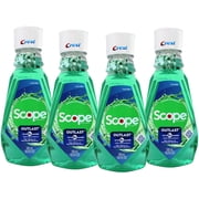Crest Plus Scope Outlast Mouthwash, Mint 16.90 oz (Pack of 4)