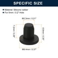 thumbnail image 3 of Uxcell 32 Pieces Black Rubber Stopper, 5.3mm Plug Holes for 5mm/0.2" Hole, 3 of 6