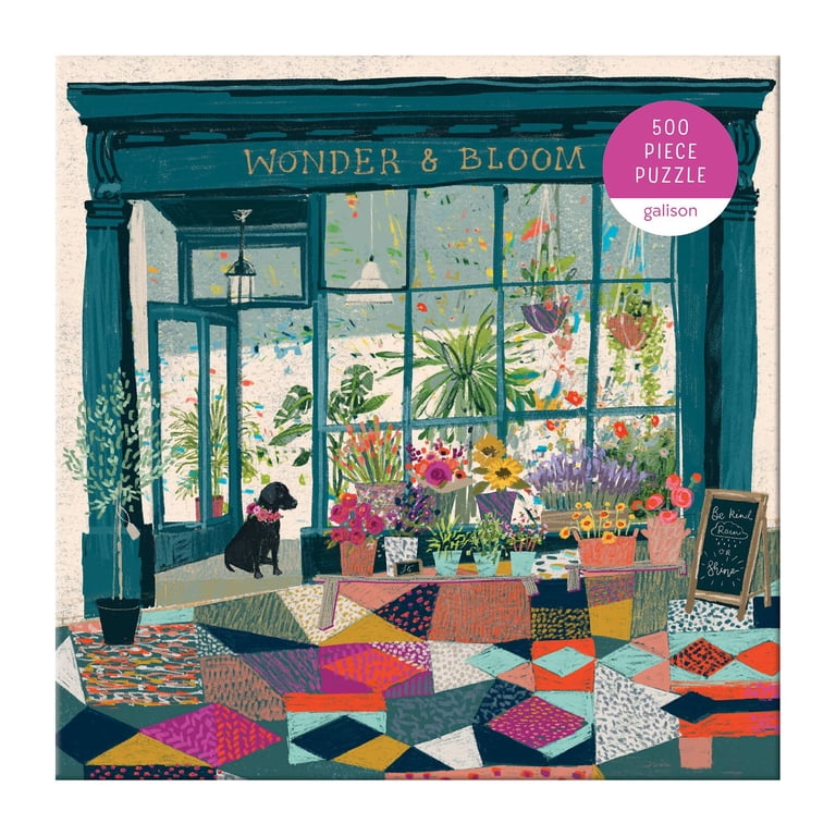 Galison, Puzzle, 500 Piece, Wonder & Bloom Plant Store Scene