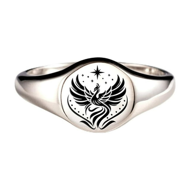 Rise From Signet Ring Inspiring Rise From Ring Rise From Incentive Ring With Motivational Card Inspirational Bird Ring Jewelry Gifts Fo