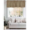 thumbnail image 5 of Valances for Windows Brown Linen Rod Pocket Cafe Window Treatments Valance Curtains for Kitchen Bathroom Laundry Basement Windows 56"x16", 5 of 9