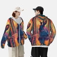 thumbnail image 4 of Cauagu Neon Rabbit In Archway for Sun Protection Hoodie for Men and Women, Long Sleeve Rash Guard Fishing Running Quick Dry Lightweigh-XX-Large, 4 of 7