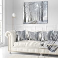 thumbnail image 2 of Designart Winter Rural Road in the Morning - Forest Throw Pillow - 16x16, 2 of 4