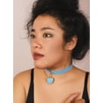 thumbnail image 5 of Gothic Punk Spiked Heart Choker Collar, PU Leather Spike Heart Choker Necklace, Halloween Goth Jewelry Gift for Women, Men, 5 of 7