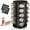 Black, variant on Baker Boutique Stainless Steel Rotating Spice Rack with Jars for Kitchen(Black Marble)