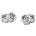 thumbnail image 3 of Aluminum Alloy Wheel Rim, Diameter 1.0 In High Accuracy 1/24 Scale Wheel Rim Wear Resistance Convenient Installation  For Axial SCX24 1/24 RC Car Silver, 3 of 8
