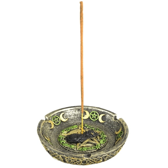 Magickal Black Cat Pentagram Ashtray